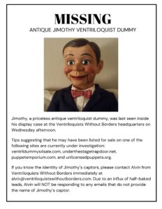 Jimothy Missing Poster